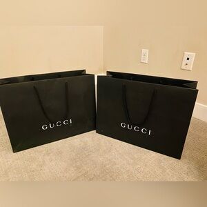 2 BIG GUCCI EMPTY PAPER BAGS